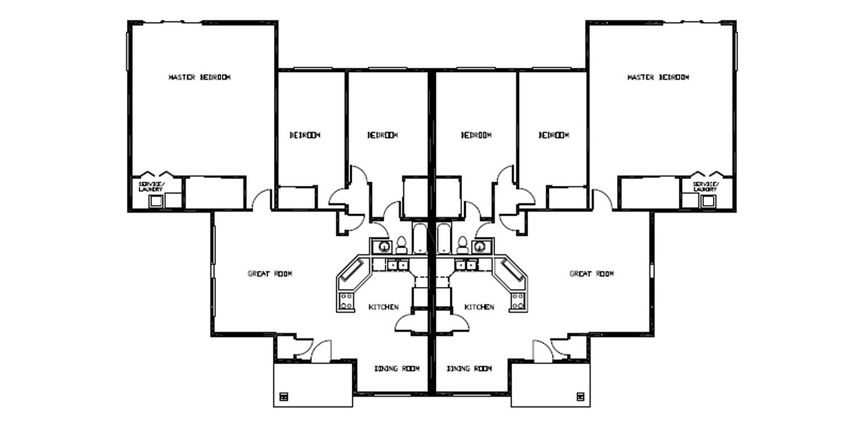 Multi Family Home 1 - Floor Plan