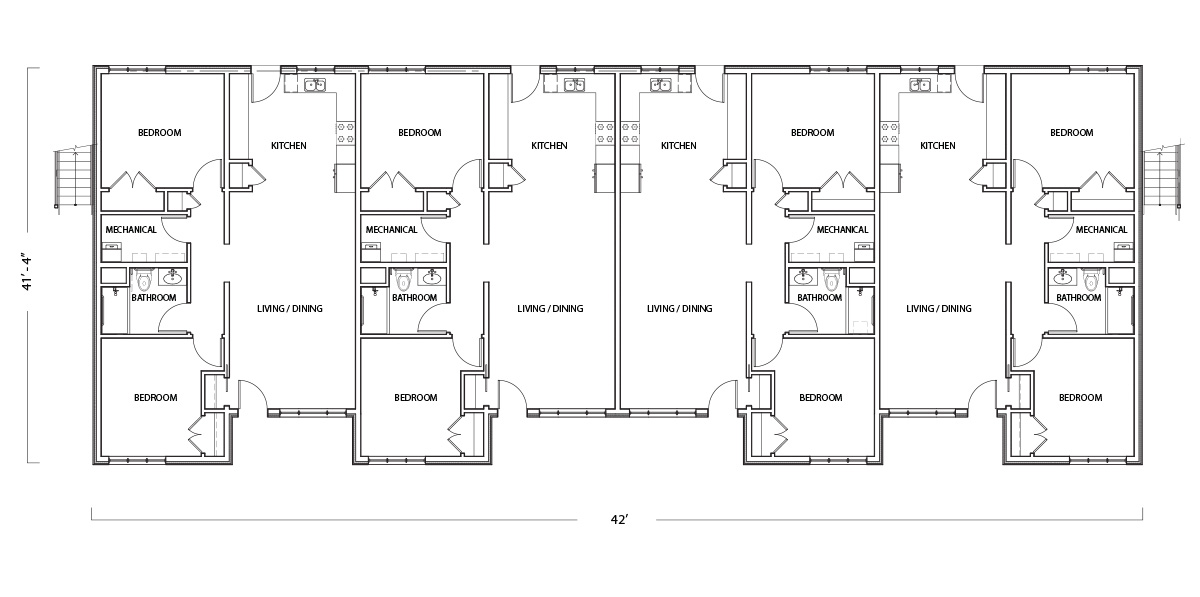 Multi Family Home 2 - Floor Plan