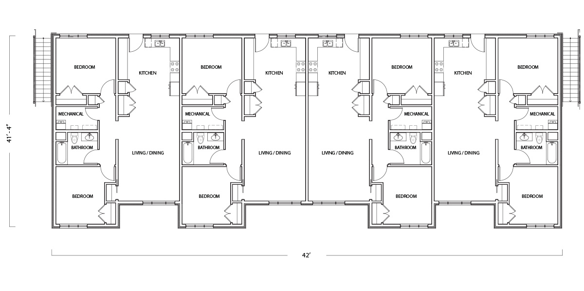 Multi Family Home 3 - Floor Plan